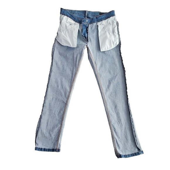 Ring of Fire Jeans Men's Size W33 L32 Straight Leg Slim Fit Med Wash Stretch - Picture 5 of 16